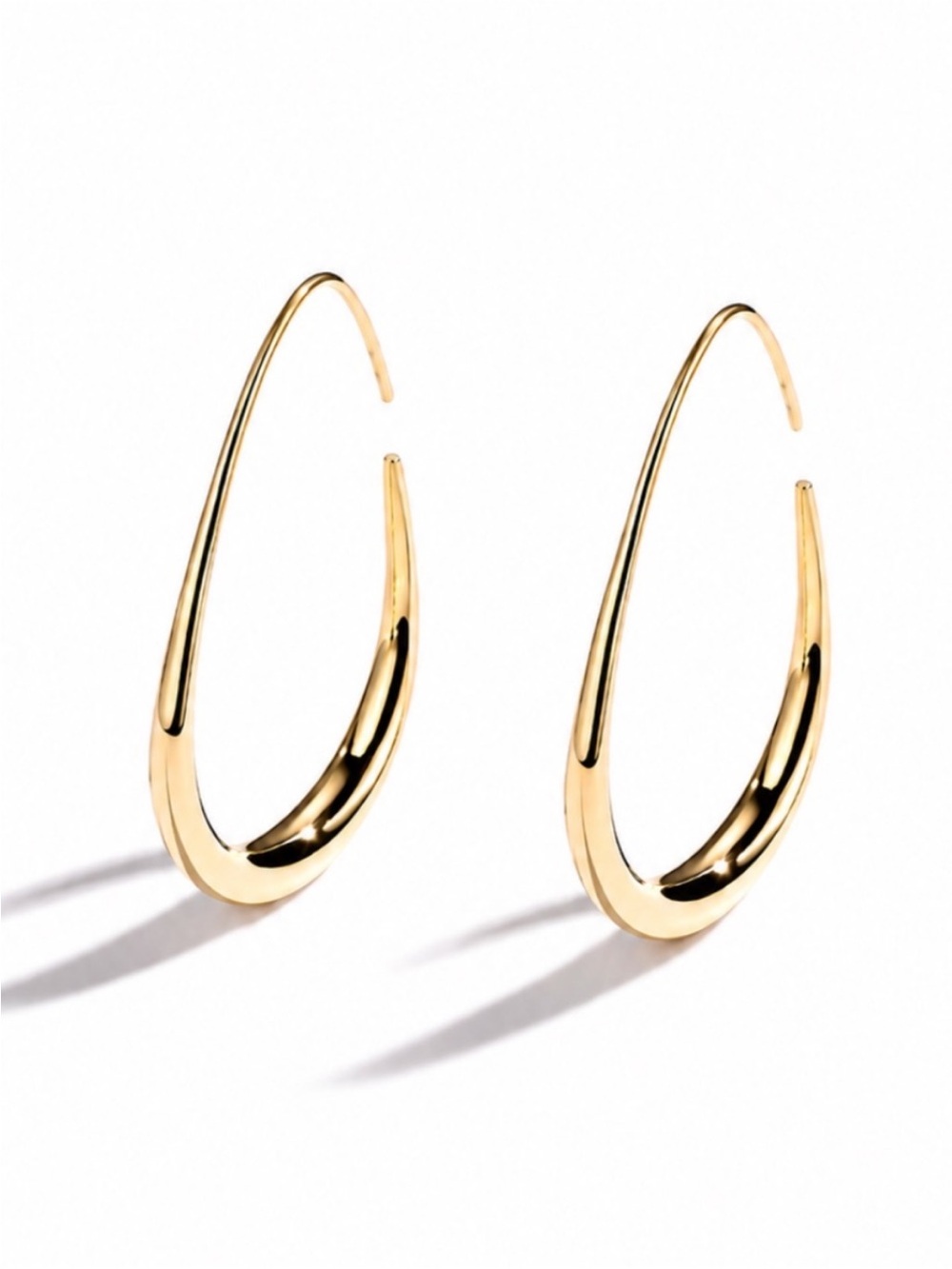 New! Preppy Classic Gold Plated Everyday Molten Hoop Earrings (3003) NWOT - Picture 1 of 2